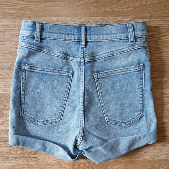 Wilfred Free Jovovich High Rise Denim Shorts Light Blue Size 2 - Picture 6 of 8
